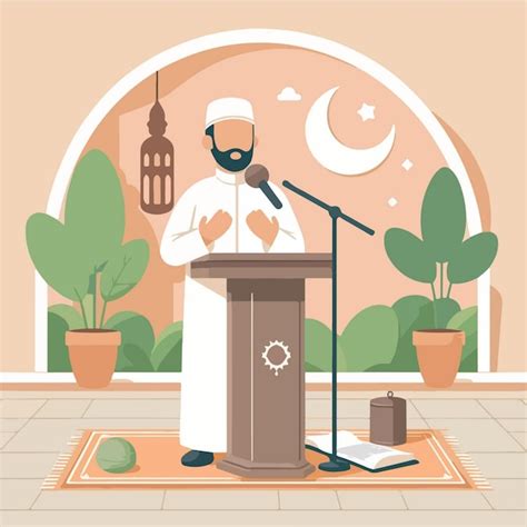 muslim imam vectors illustrations    freepik