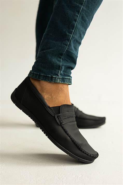 Мужские Мокасины Кожаные Весна/осень Черные Braxton 357 B Casual (44 ...