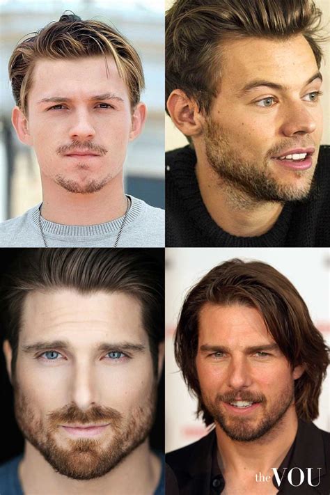 hairstyles  triangle face male perfect cuts  enhance  shape