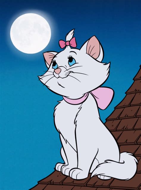 Marie (The Aristocats) full moon Gatos Disney, Disney Cats, Art Disney