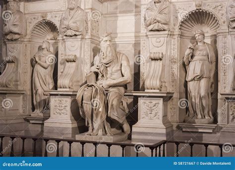 Michelangelo Moses Tomb Of Pope Julius II - Rome Royalty-Free Stock ...