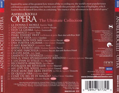Andrea Bocelli - Opera: The Ultimate Collection - CD