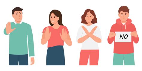 People expressing rejection.Finger language, non verbal communication ...