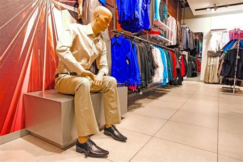 interior   fashion clothing retail store editorial stock image