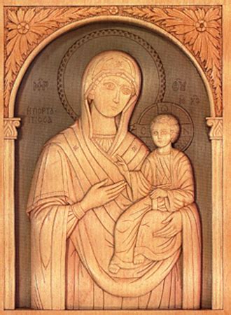 vierge qui montre le chemin