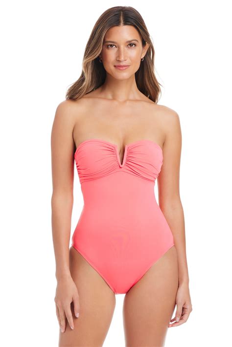 La Cote D'Azur Women's V Wire Bandeau One Piece Swimsuit in 2025