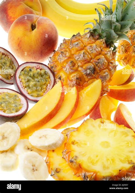 ripe juicy tropical fruits  res stock photography  images alamy