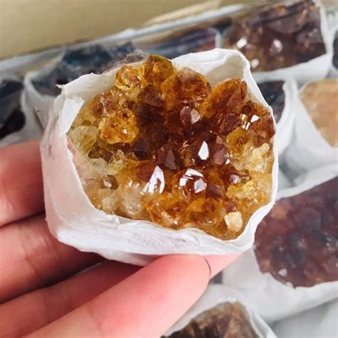 1 шт. натуральный кристалл цитрина кластер Druzy медитация для ...