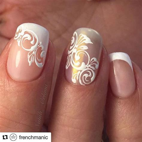 Вензеля на ногтях: фото пошагово для начинающих | Manicure, Wedding ...