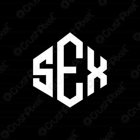 SEX letter logo design with polygon shape. SEX polygon and - stock