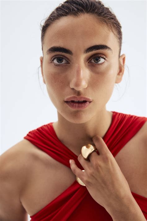 Women's Red Long Draped Dress | H&M CA