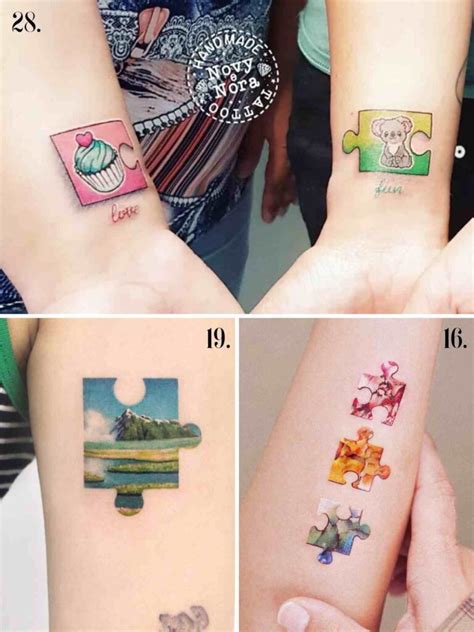 99 Matching Puzzle Piece Tattoo Ideas - Tattoo Glee