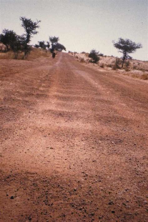 Washboard road in the Sahel