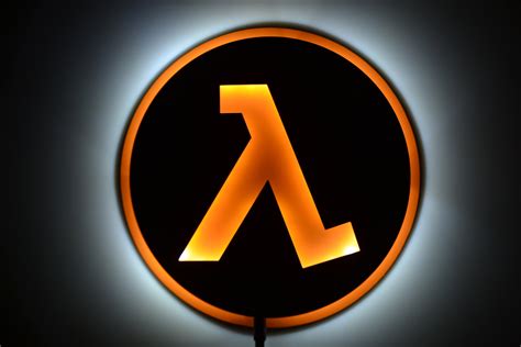 Half Life lambda logo lamp on wall night light on wall | Etsy