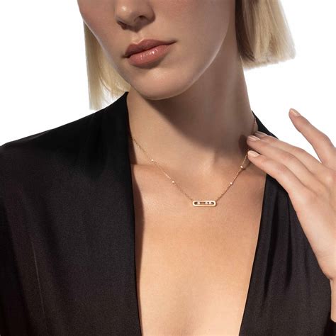 Yellow Gold Diamond Necklace Baby Move | Messika 04323-YG