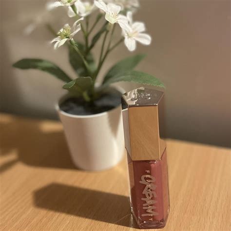 fenty beauty cream lip gloss bomb  fenty glow depop