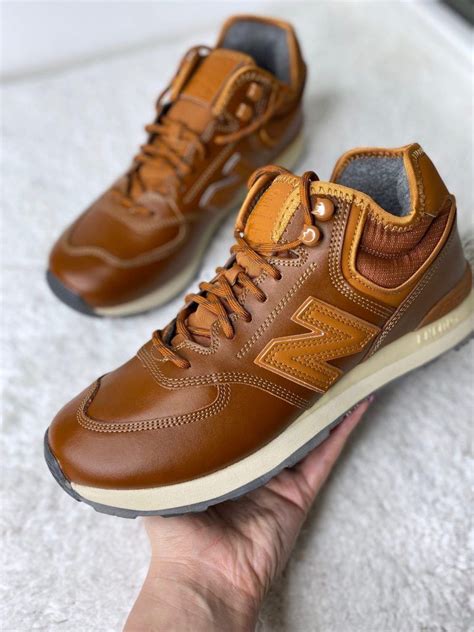 Купить New Balance 574 утепленные коричневые кожаные СПб