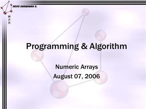 Numeric Arrays [6]