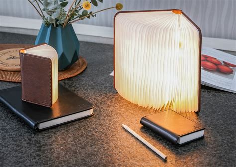 Купить Светильник-гармошка Smart Book Gingko GK12L2 из натуральной кожи ...