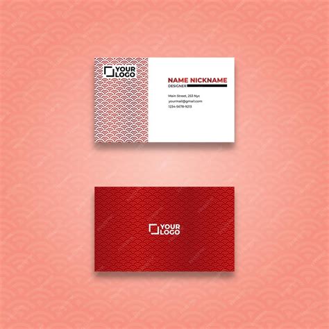 premium vector business card japanesse style template