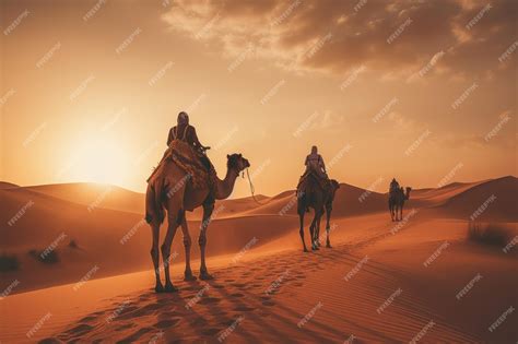 Premium Photo | Unforgettable Adventure Exploring the Desert on a Camel ...