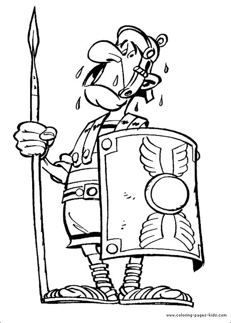 Asterix and Obelix color page - Free cartoon coloring book pages for kids