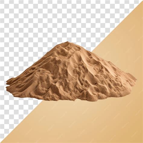 Pile desert sand dune white background ingredient crumpled | Premium AI