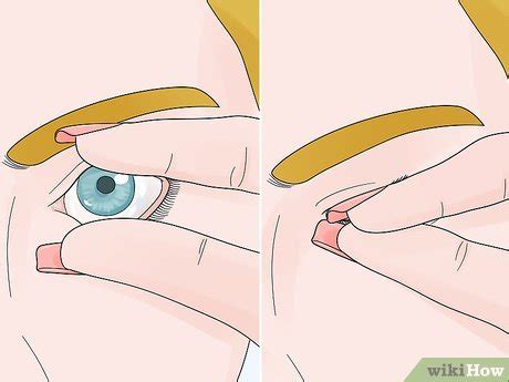 how to put contact lenses in with long nails