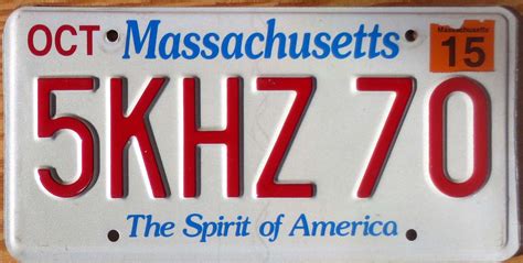 2015 Massachusetts vg+ | Automobile License Plate Store: Collectible ...