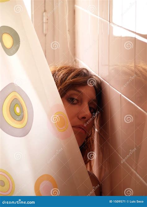 Woman in shower stock image. Image of cleaning, looking - 1509571