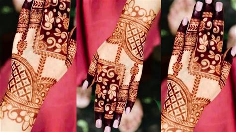 latest floral arabic mehndi design   handfull hand bridal