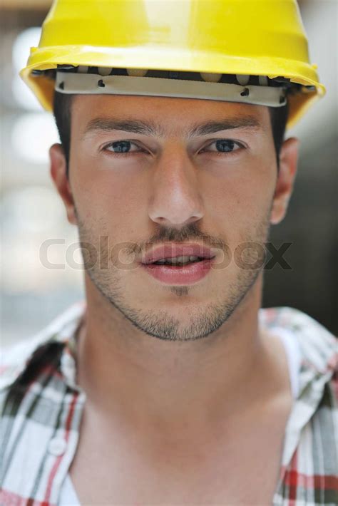 hard worker  construction site stock image colourbox