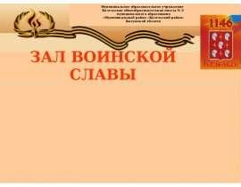 Зал воинской славы - презентация, доклад, проект скачать