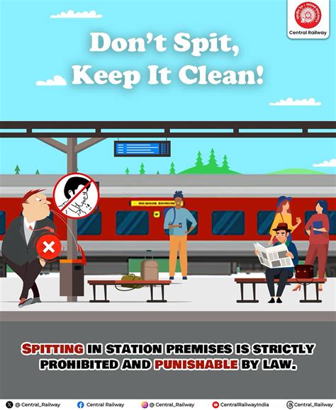 Spit-Free Stations, Healthier Journeys! Spitting is banned and