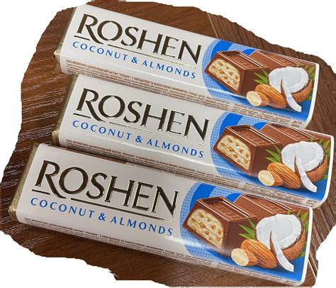 Шоколадний батончик Рошен Roshen Мигдаль та Кокос 38г (ID#1774495419 ...