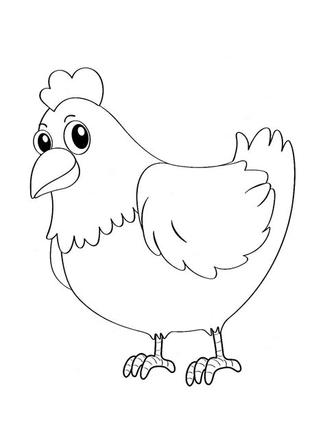 Imagem De Galinha Para Colorir