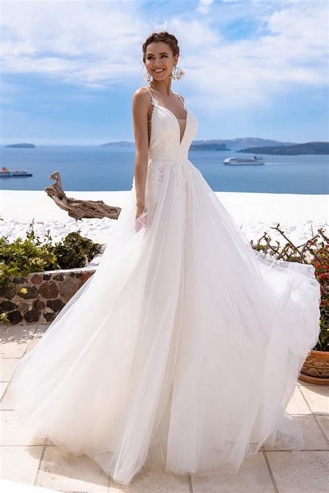Light Wedding Dress A-Line Wedding Dress Bridal Gown With | Etsy