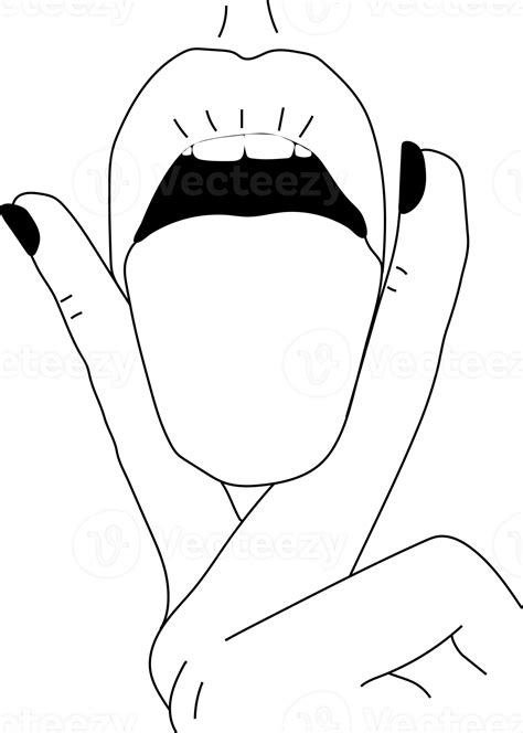 Sexual hand gesture and tongue. Love and education concept. PNG