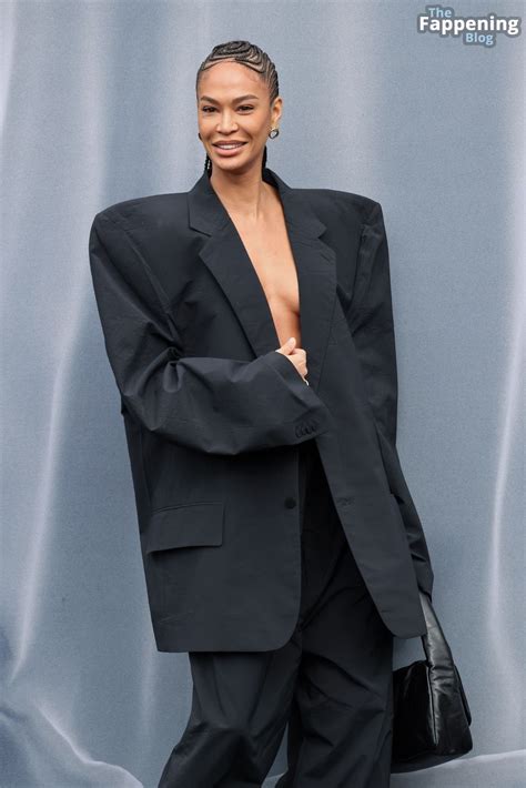 Joan Smalls Flashes Her Nude Tits at the Balenciaga Show in Paris (29