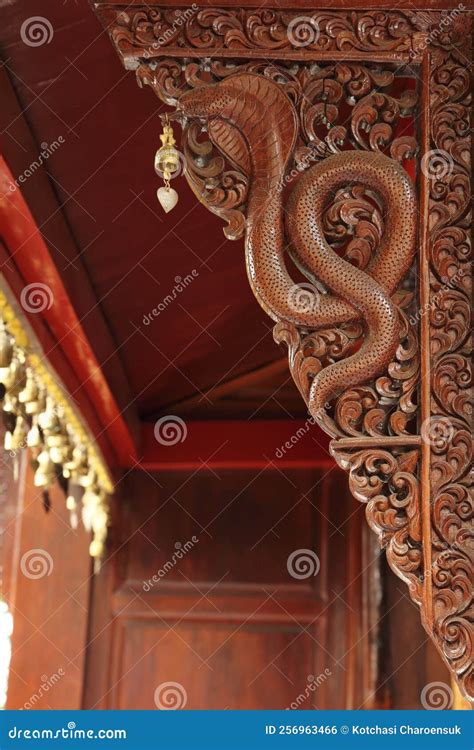 King Cobra wood carving stock photo. Image of asian - 256963466
