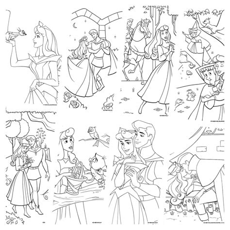 30 Desenhos A Bela Adormecida para colorir - Arte para toda a festa