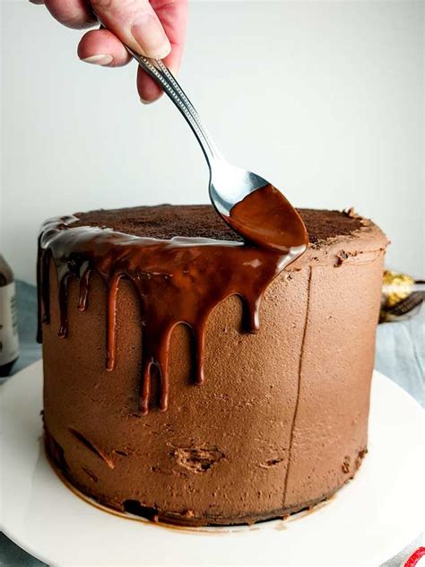 chocolate birthday cake  nutella buttercream frosting
