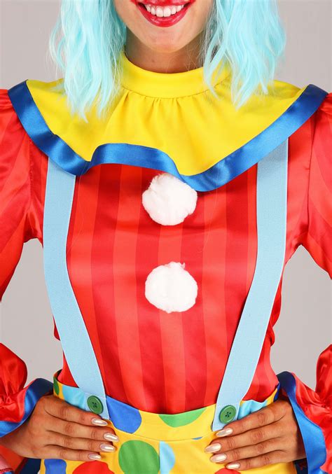 Adult Posh Polka Dot Clown Costume | Women's Clown Costumes