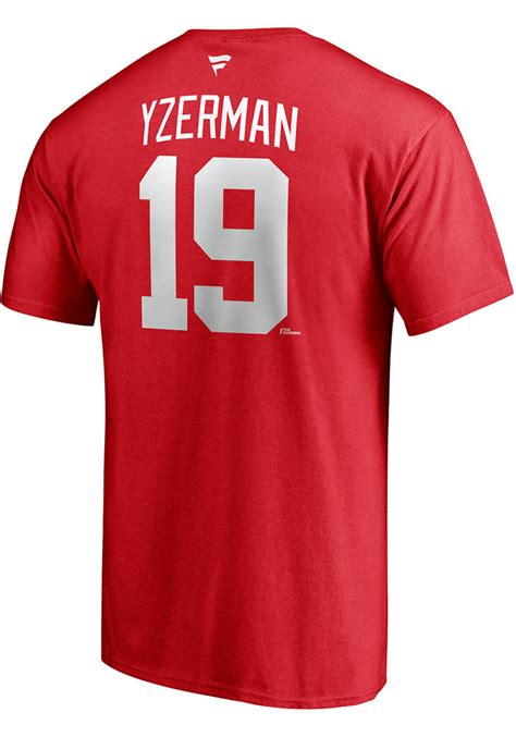 steve yzerman detroit red wings red authentic stack short sleeve player