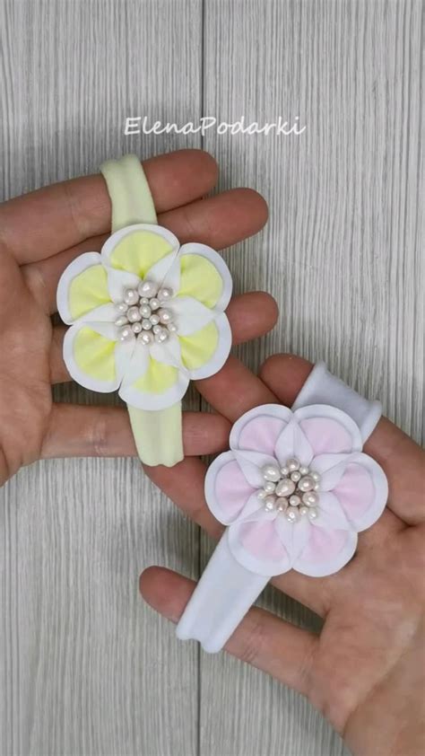 Цветок из фоамирана | Как сделать бант, Канзаши уроки, Изящные банты