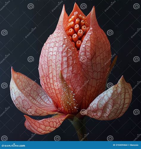 The Slow Opening of a Rare Flower that Blooms Once a Decade. Stock