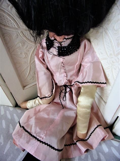Antique French Smoker Boudoir Doll Vintage Re-Vamp Flapper 27" Bed