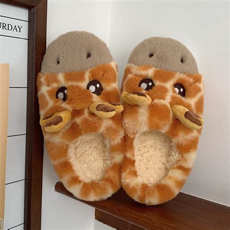 giraffe slippers  adults soft  cozy  shipping