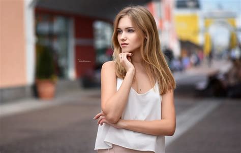 Wallpaper photo, Maxim Romanov, Maxim Romanov, face, girl, straight ...