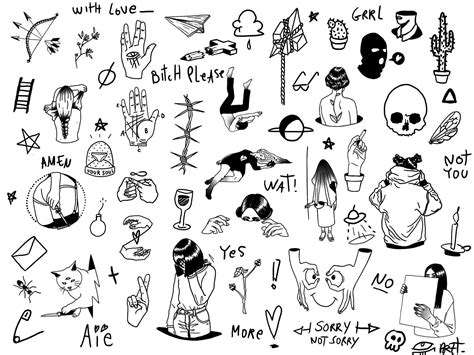 Pin by Jiramet on ลอยสัก | Doodle tattoo, Flash tattoo, Tattoo flash art